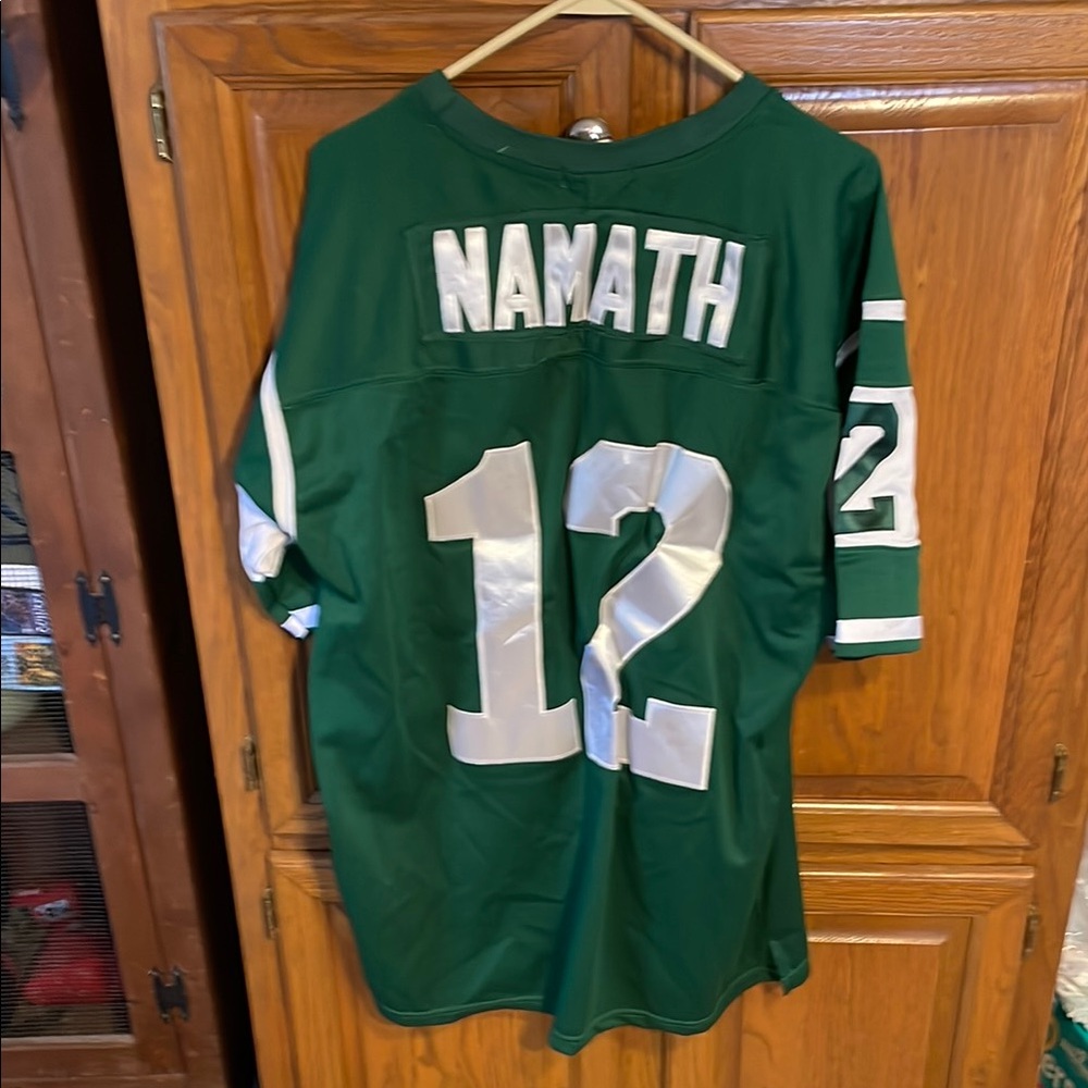 Mitchell & Ness Green Namath Jersey